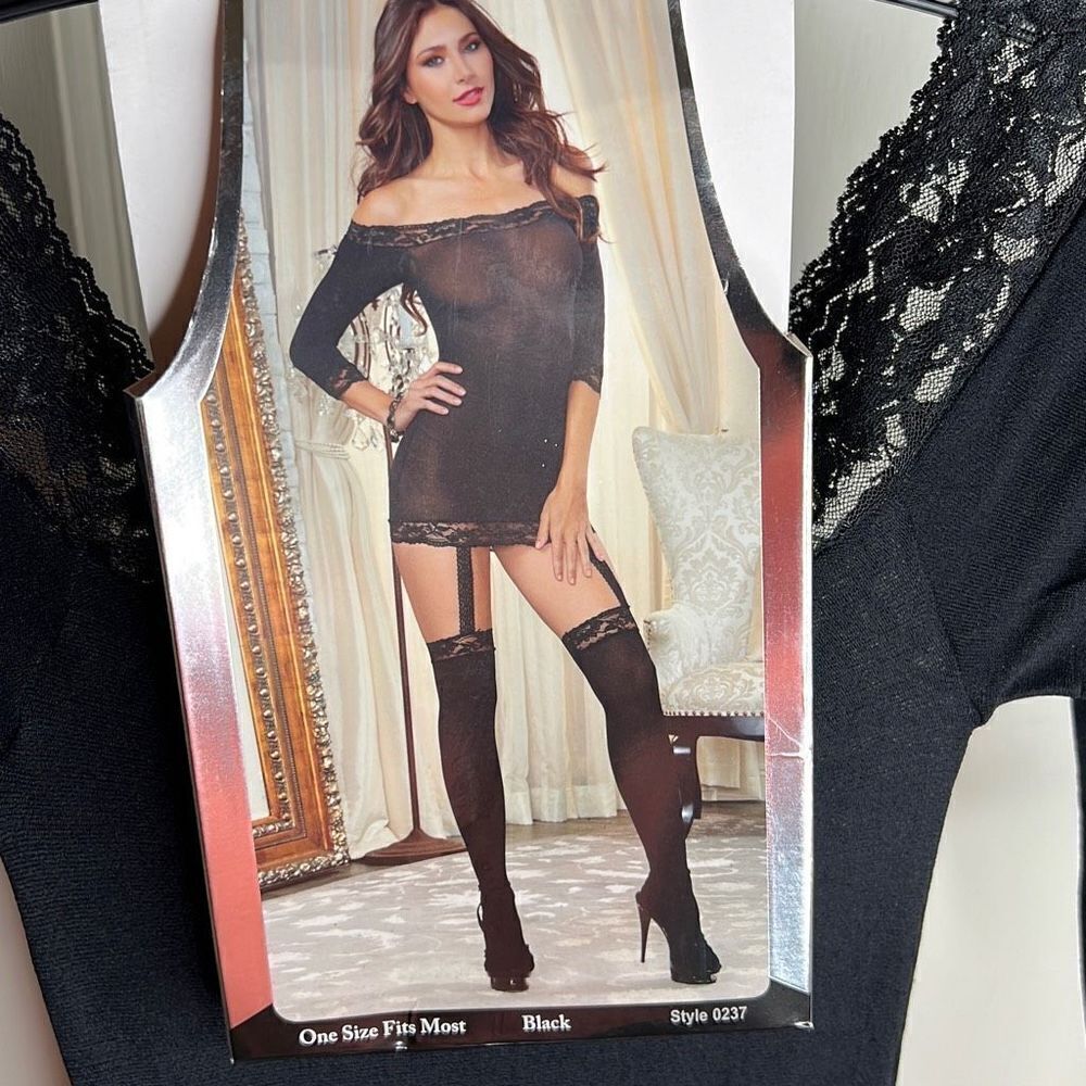 Dreamgirl Soulmate Garter Dress 0237 Black New One Size Valentines Day